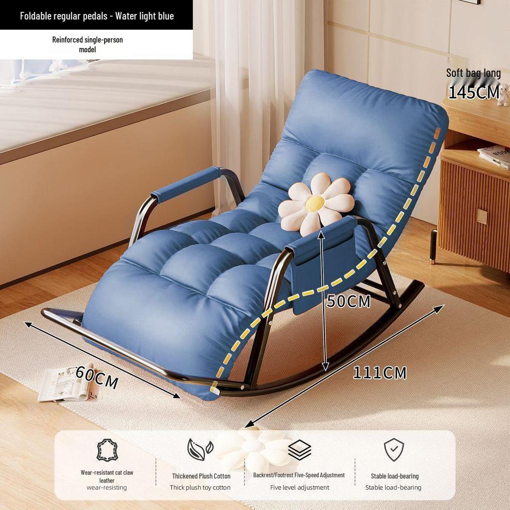 Adult Rocking Lounge Chair for Balcony & Home – Single Lazy Sofa Chair