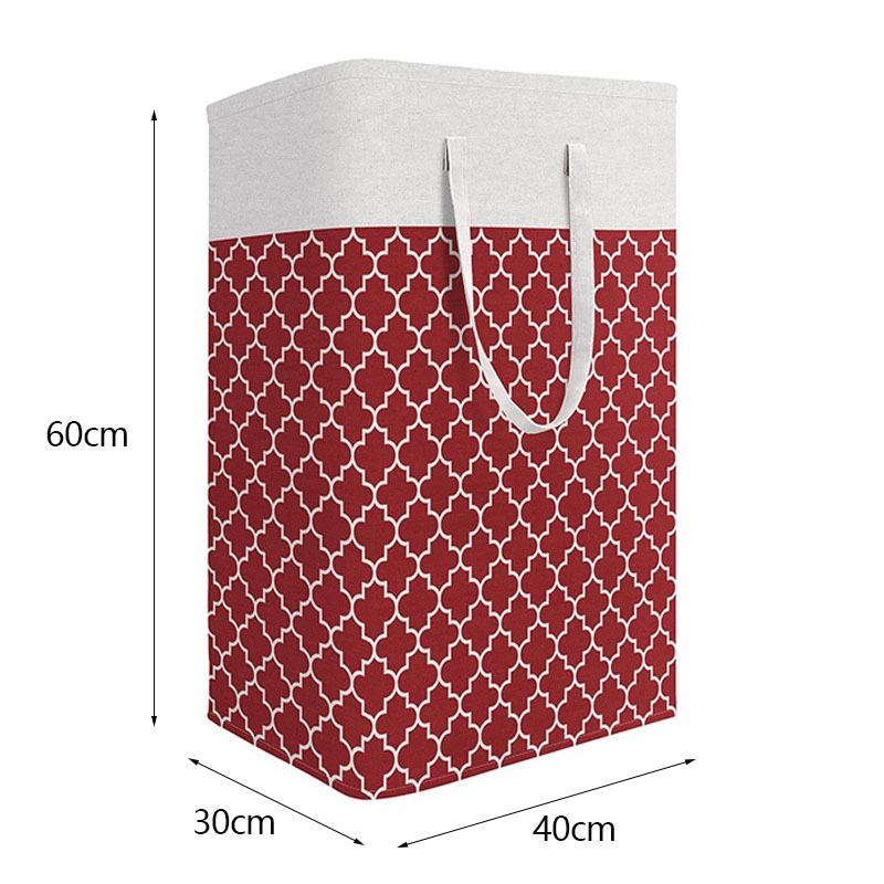 Foldable Cotton Linen Laundry Toy Storage Basket - Waterproof, Large Capacity