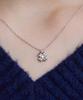 Byhyeres [925 Silver] Clover Mini Necklace (White) Bh7N5B812W9450