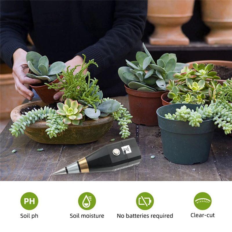 Feb.Soil PH Meter Moisture Meter Waterproof Soil Humidity Tester For Garden Potted Vegetable Greenhouse Planting Detector