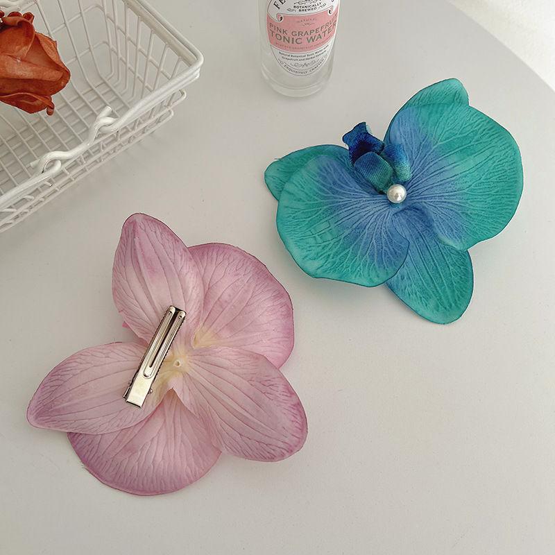 

Аксессуары для волос Зажим для челюсти Зажим для волос Четыре сезона Цветущий фаленопсис Сладкий боковой зажим