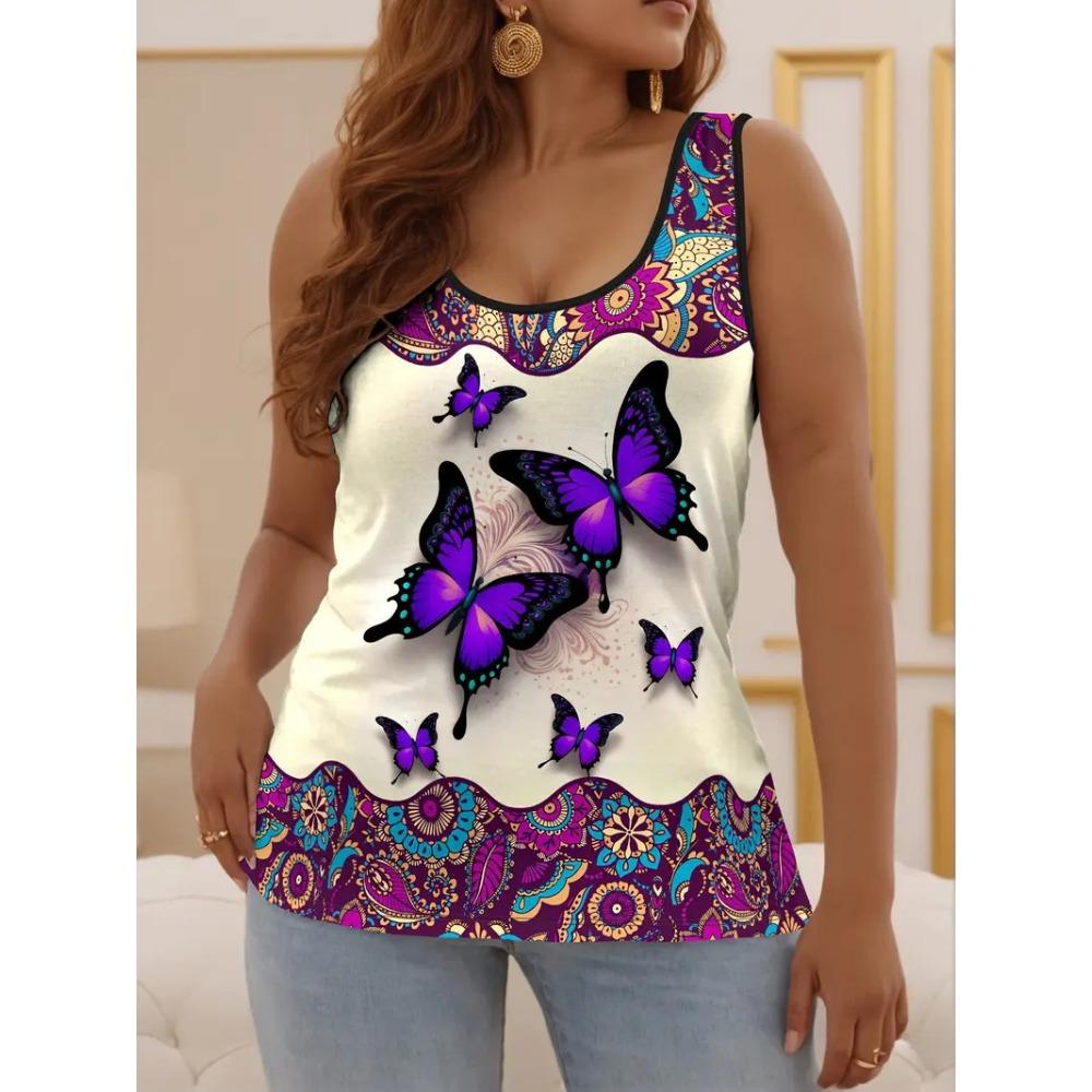Summer New Casual Versatile Fashion Colorful Animal Patterns Large Size Vest Comfortable Women's Loose Breathable Sleeveless Vest