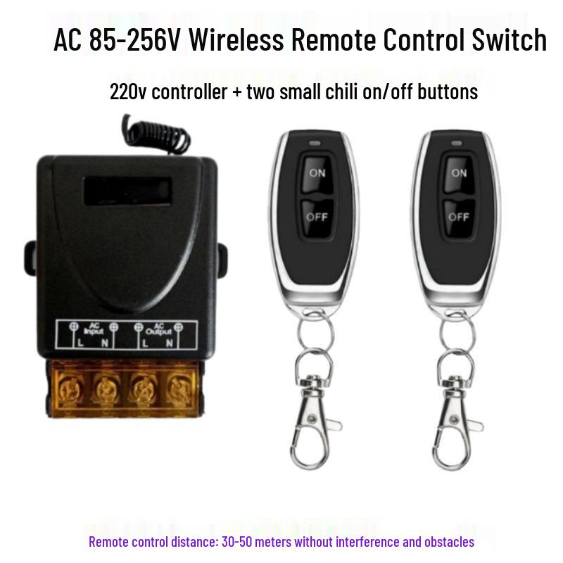 220V 30A Wireless Remote Control Switch for Water Pump, Motor, Range Hood, Exhaust Fan, and Sprayer.