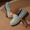 New Spring and Autumn Large Size Casual Scrub Women's Shoes Thick Heel Platform Retro