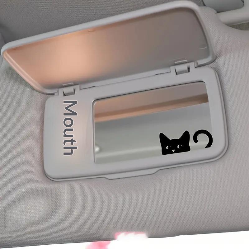 Cute Black Cat Peeking Car Rearview Mirror Sticker Waterproof Vinyl Decal For Car Mirror Window Bumper Auto Decor Car Styling