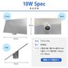 KAUSMEDIA 10W Solar Panel Mounting Single Solar Panel Fixed DIY Solar for and Farms Frame, Aluminum, 48.6mm Tube, 35-Degree Angle, Stand, Base, Parts,