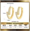 S925 Sterling Silver Minimalist Micro-Paved Diamond Earrings - 2024 Luxury European & American Style
