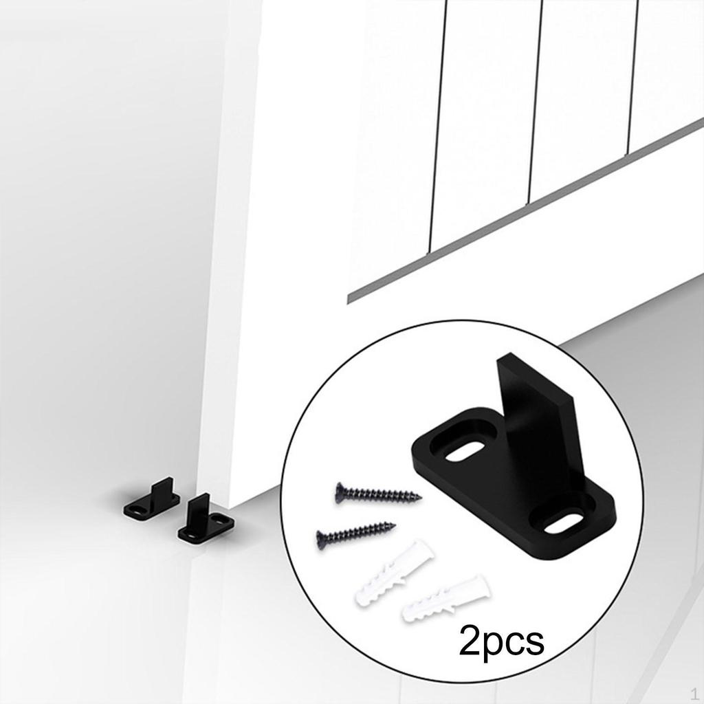2 Pack Sliding Barn Door Guides with Screws for Wooden Cabinet