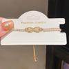 Light Luxury Female Geometric Oval Bracelet With Gold Plated Zirconia Design