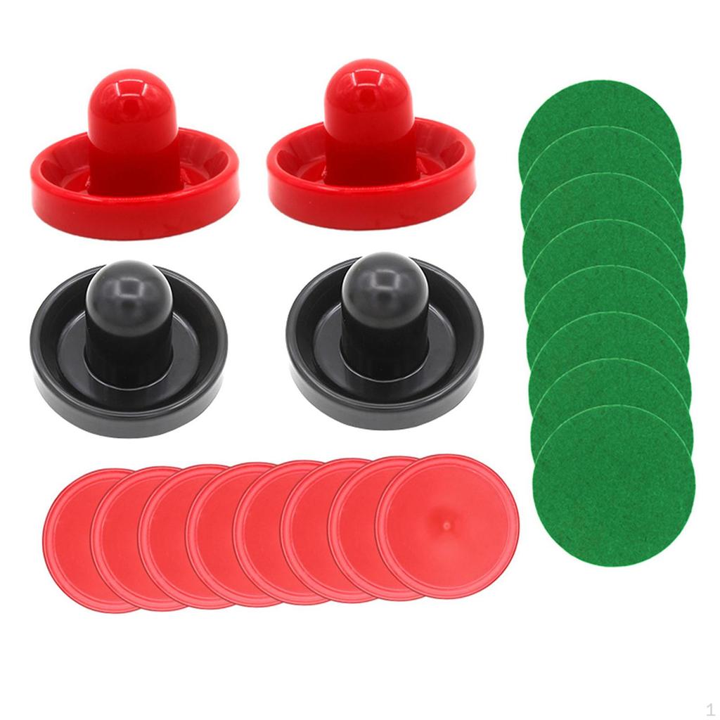 1 Set Mini Air Hockey Pushers and Pucks, Paddles Slider Pusher Goalies