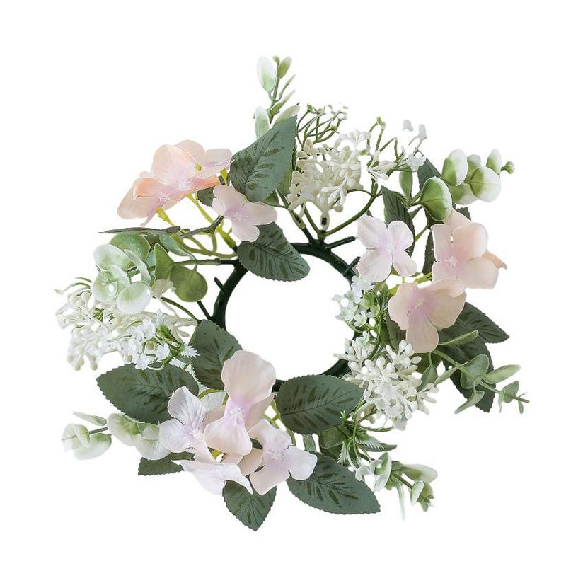 

25 см Центральное украшение стола, подсвечник, шелковый венок из искусственных цветов, искусственная гирлянда из гортензии