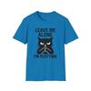 Unisex Softstyle T-Shirt Cartoon Cat Clawed Paws Leave Me Alone Funny Tee