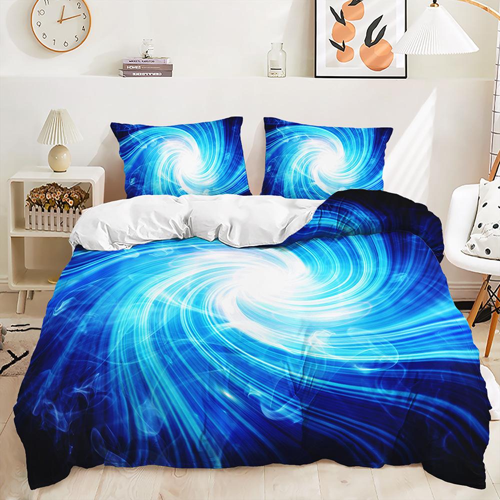 Bed Three-Piece 3D Pattern Creative Quilt Cover 3D Digital Printing Kit