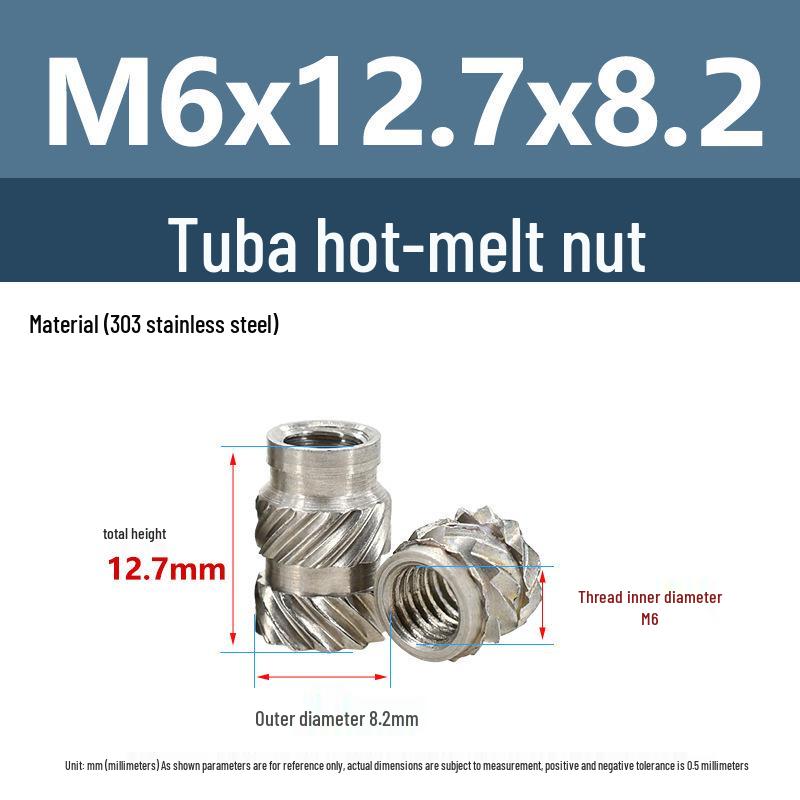 Stainless Steel Pre-embedded Injection Molding Knurled Nut M2M3M4
