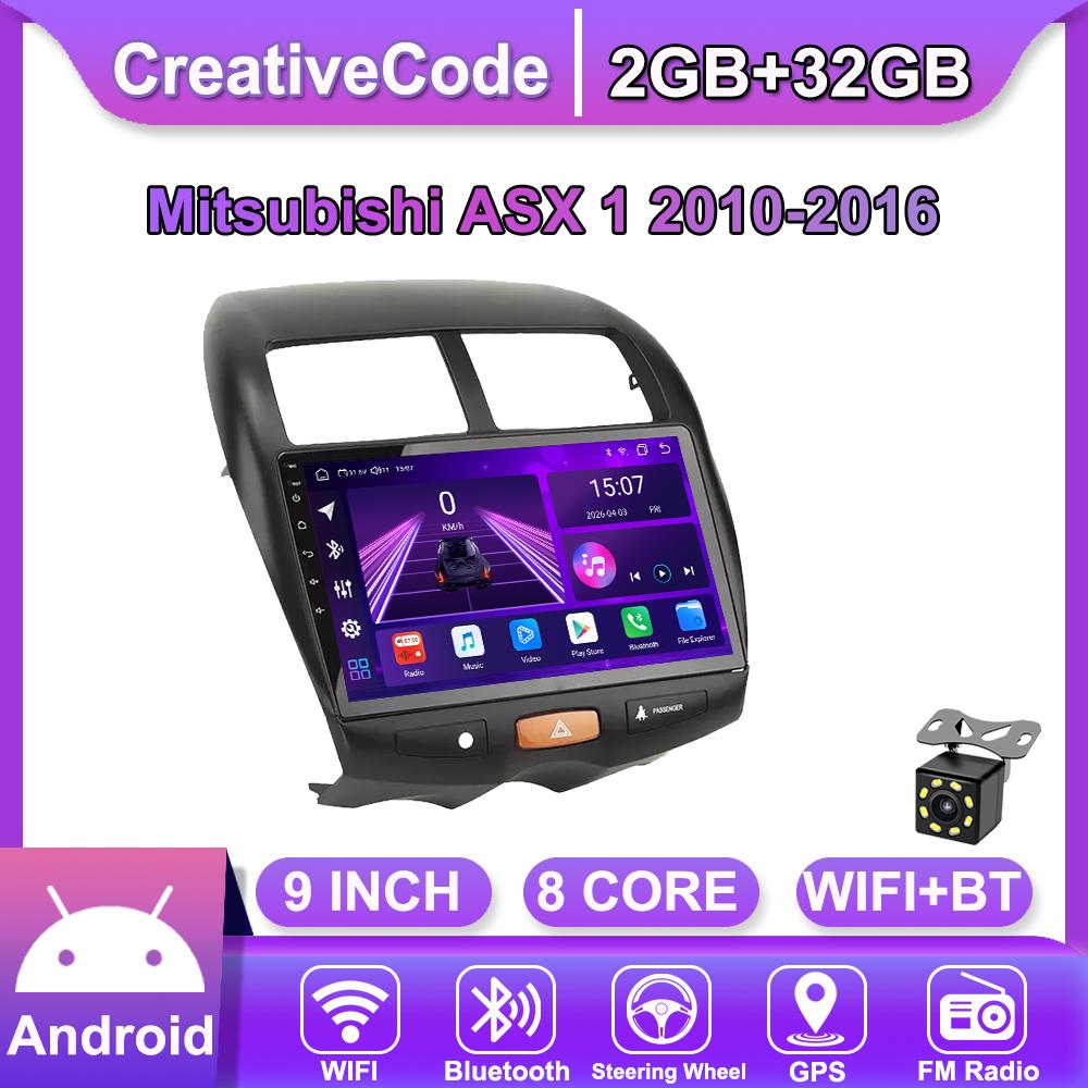 

Автомобильная магнитола Android Car-Play для Mitsubishi ASX 1 2010-2016 Мультимедийный проигрыватель Головное устройство Стерео Навигация GPS BT WIFI, 8 ЯДЕР ,2+32ГБ чёрный