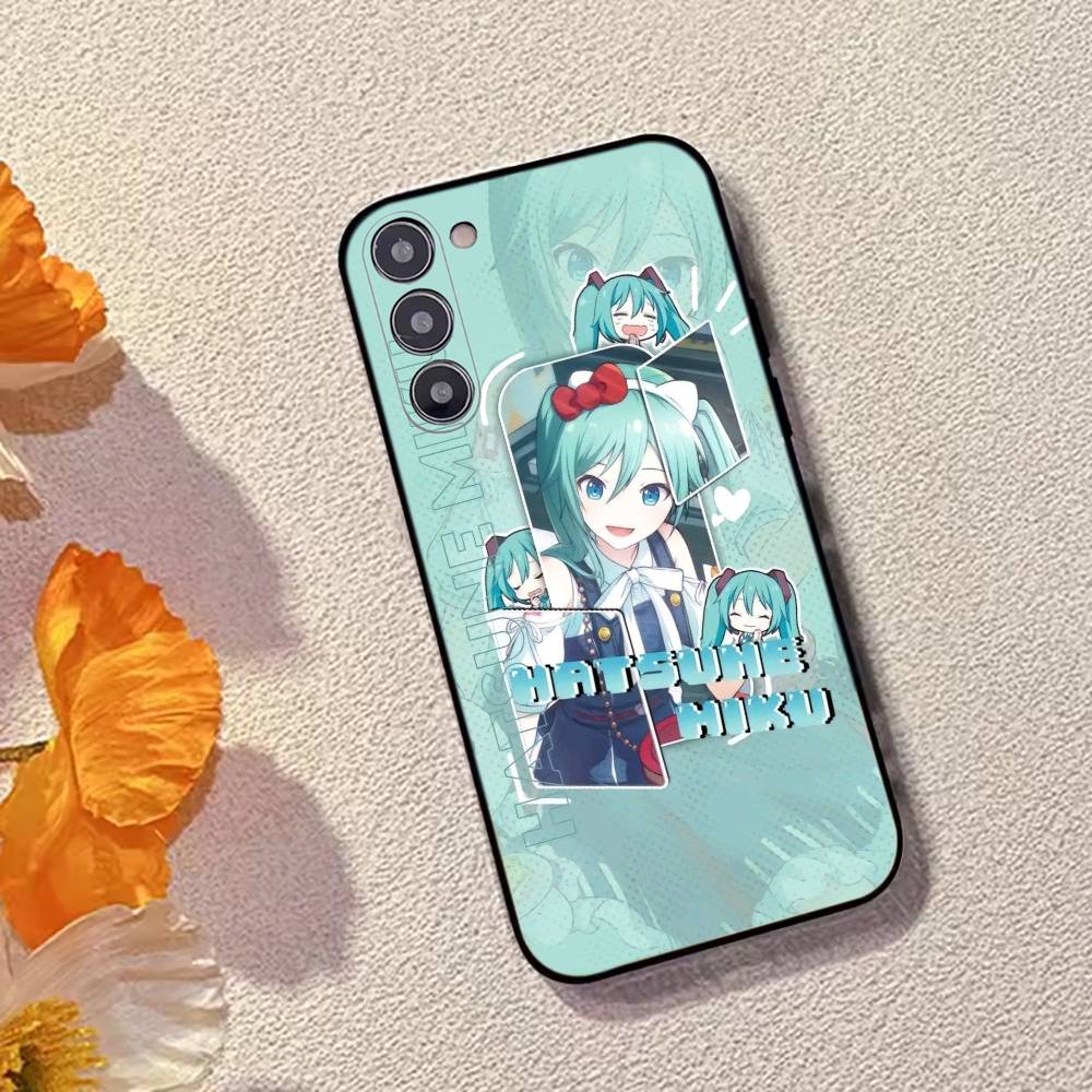 Cartoon Anime  H-Hatsunes MIku Phone Case Black Silicone Soft For Samsung Galaxy A73,A72,A71,A70,A53,A52,A51