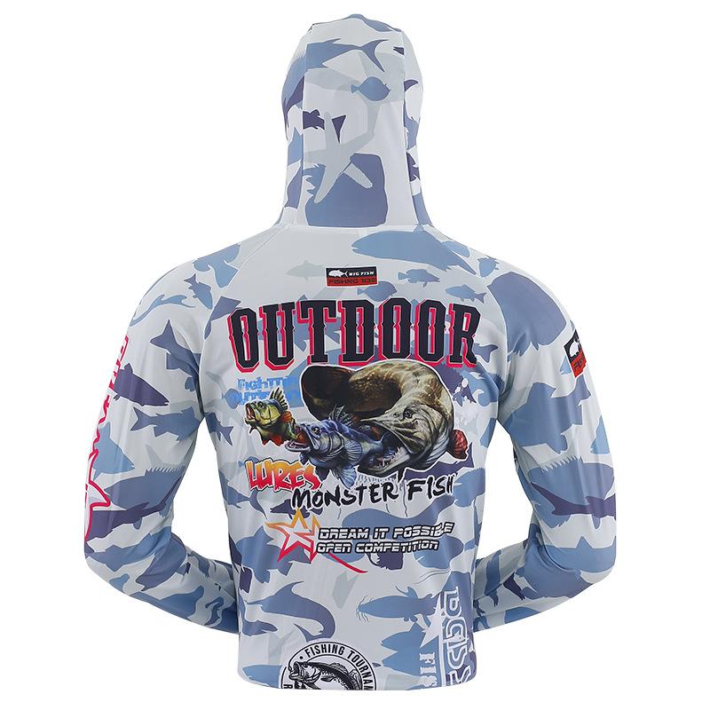 Neue Fischerei-Kleidung Sonnenschutzkleidung Herren Sommer Atmungsaktiv Eis Seide Kleidung Herren Outdoor Sport Schnelltrocknend Mückenschutz Sonnenschutzkleidung