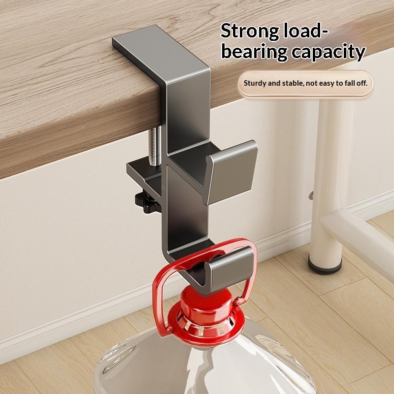 2Pcs Desk Edge Hook Adjustable Punch-Free Hanging Bag Hanger Removable Handbag Holders Multi-Functional Table Hook Organizer