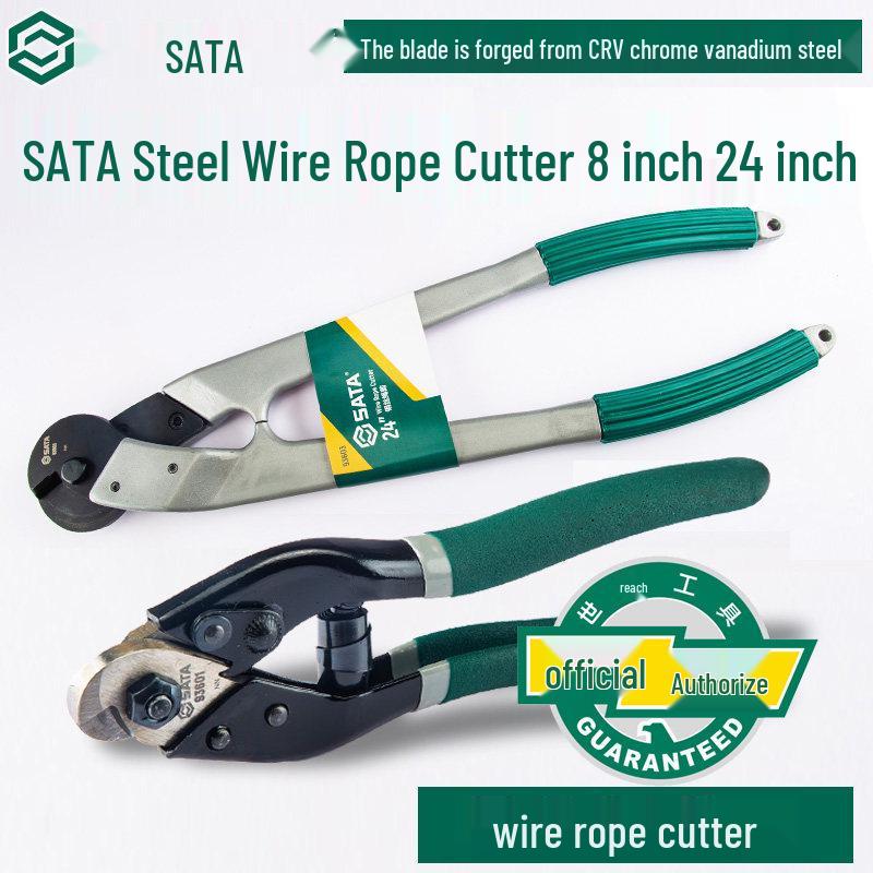 SATA 93601/93603 Steel Wire Rope & Cable Cutter, 8-Inch & 24-Inch, Spring Steel, Single Strand