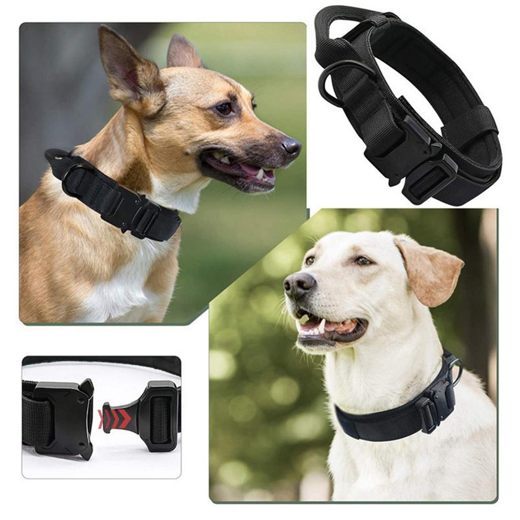 Dog Collar Safe Adjustable Comfortable Military Training Dog Collar for Medium Large Dogs