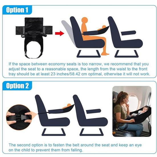 Baby Airplane Bed Portable Toddler Airplane Seat Extender Kids Long Flight Plane Foot Rest Bed Baby Travel Essentials