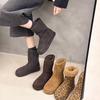 Women's lightweight comfortable thick sole cold warm padded snow boots non-slip wear outdoor sports mid-calf cotton boots