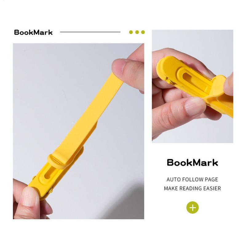 Zachte Siliconen Bladwijzer Clip Kleur Paginaverdeler Creatieve Bladwijzer Gesp Volgt Automatisch Bladwijzer School Kantoorartikelen