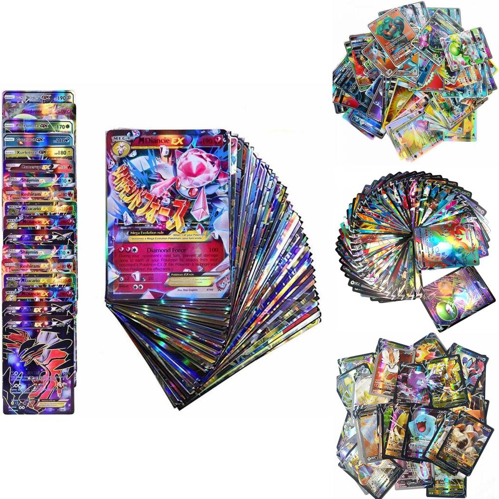 Exquisite Pokemon Tcg Card Set With 100 Cards Including Vmax Gx And Mega Features