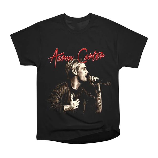 New Hot Aaron Carter Pop Music Black Cotton All Size Shirt S