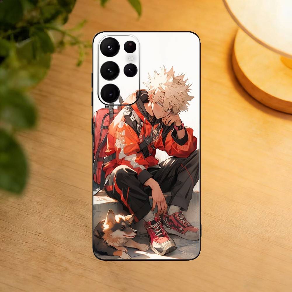 bakugo A-Anime K-Katsuki phone Case For Samsung S25,24,21,22,23,30,Ultra,20,Plus,Fe,Lite,Note Soft Black Cover