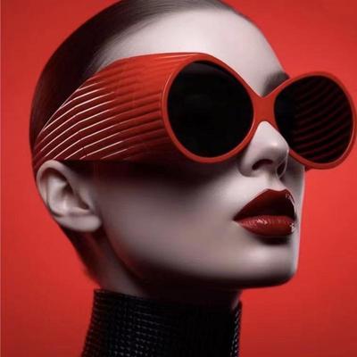 Übergroße Runde Sonnenbrille im Streetstyle - 2023 Modisches & Übertriebenes Design