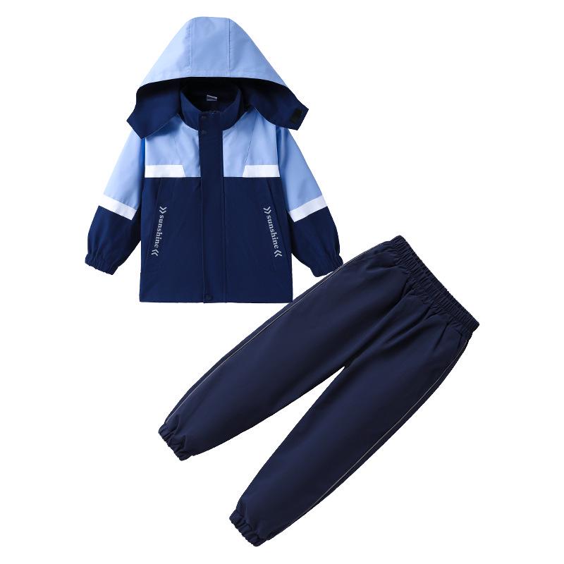 First Grade Autumn-Winter School Uniform: Cold-Proof Windbreaker 3-Piece Set Sportswear for Kindergarten