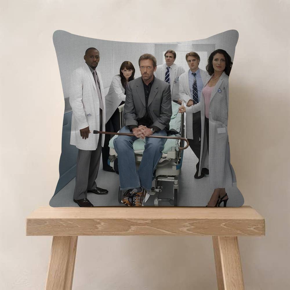 Medical Drama House MD TV Show Pillow Gift Home Office Decoration Bedroom Sofa Car Cushion Cover Case 45x45