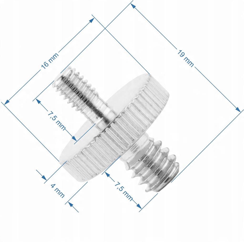 Adapter connector photographic screw 1/4" - M4 tripod male adapter