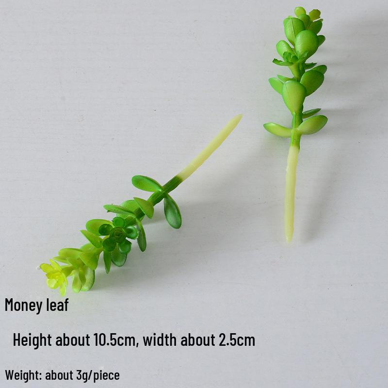 Mini Flocking Artificial Succulent Bonsai for DIY Wall Decor