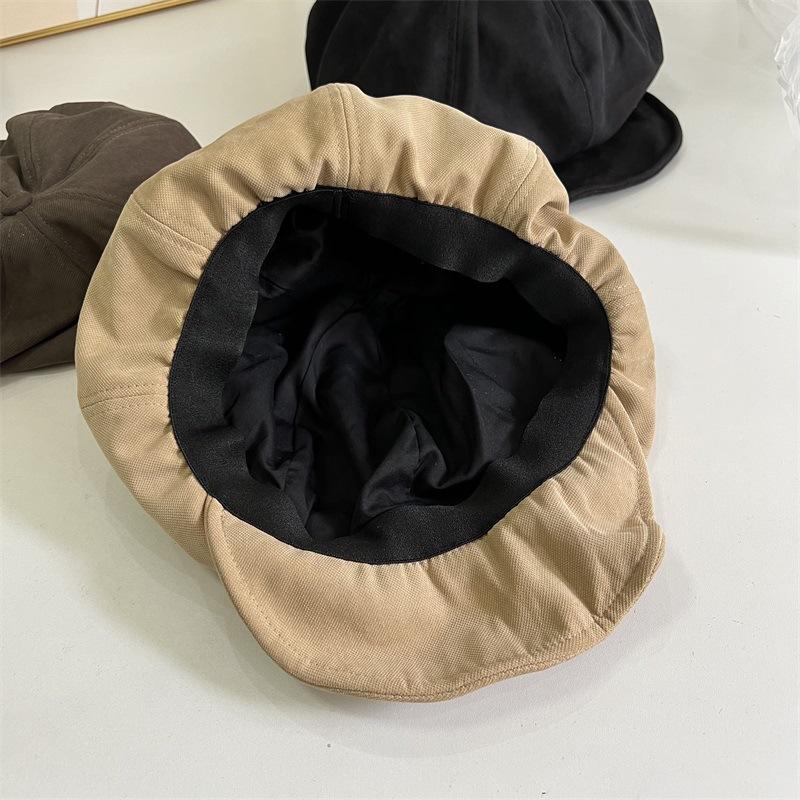 Autumn New Big Head Circumference Cloud Star Anise Beret Women's Casual Versatile Face Small Cap