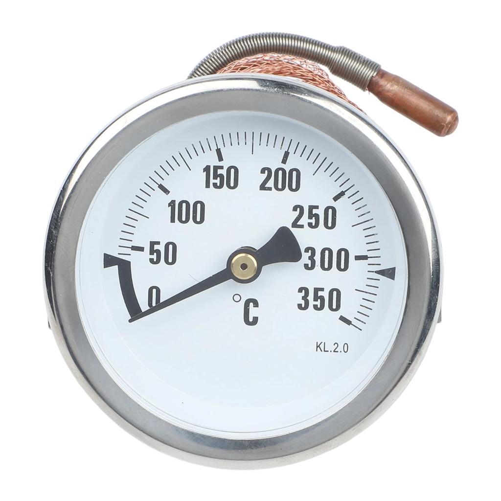 Thermometer with Capillary Tube for Oven Refrigerator Heater Boiler Toaster Oven with Metal Body and 2cm Probe for Stability