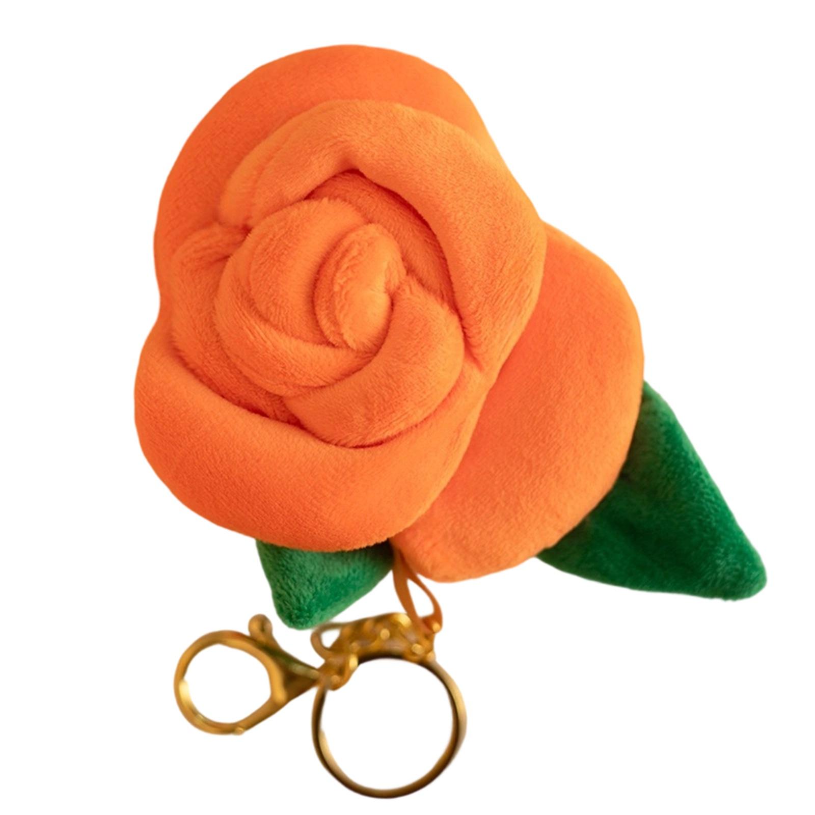 Rose Pendant Decoration For Valentine s Day, Cute Plush Simulation Rose Keychain, Valentine s Day Gift Bouquet One Size
