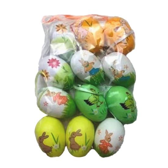 12 szt. Wielokolorowe Plastikowe Pisanki DIY Zabawka do Malowania Jajek dla do Domu Zajęcia dla Dzieci Materiały na Przyjęcie Wielkanocne