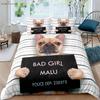 Cute and Fun Dog 3d Printed Duvet Cover Duvet Cover Pillowcase 3-piece Set 100% Polyester Machine Wash