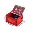 Christmas Theme Music Box Vintage Wooden Hand-cranked Music Toy Holiday Gift For Homes Dorms Living Rooms Bedrooms Decorations