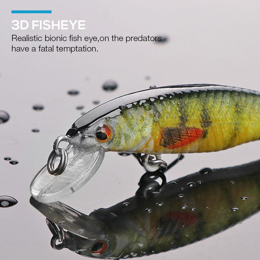 5Cm 2.6G Mini Crankbait Minnow Lures Floating Wobblers Fishing Lure Hard Lifelike Artificial Bait Pike Lure Black Minnow Quality