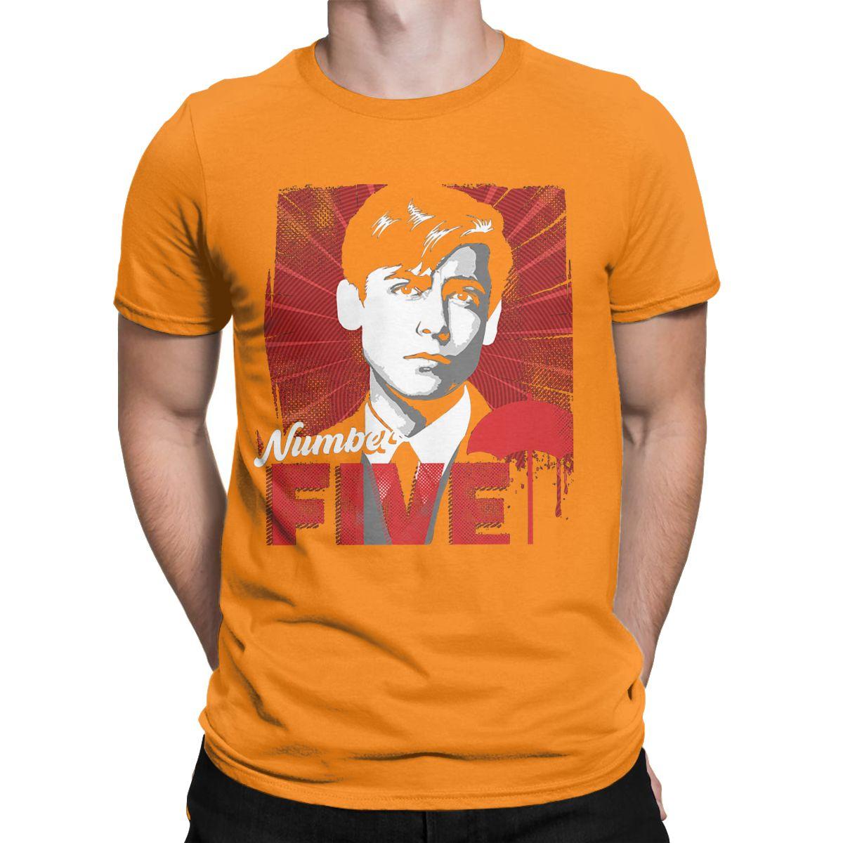 

Men s Number 5 The Umbrella Academy T Shirt Pure Cotton Clothing Awesome Short Sleeve Crewneck Tees Plus Size T-Shirt 4XL