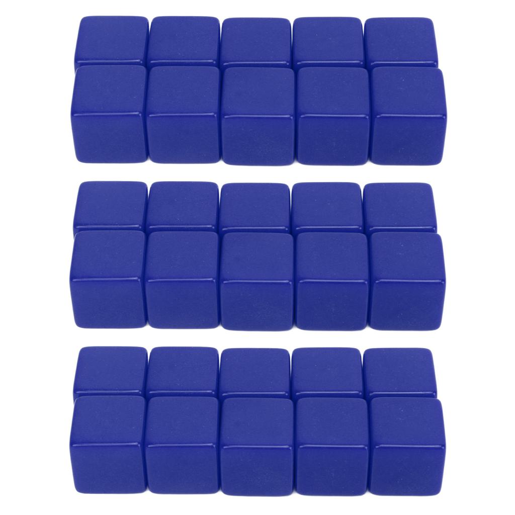 30 Pcs 16mm Dice Set Six Sided Blank Dice Write On Game for Math Teaching Education