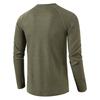 Men's Casual Solid Color Buckle Quick Dry Shoulder  Long Sleeved
