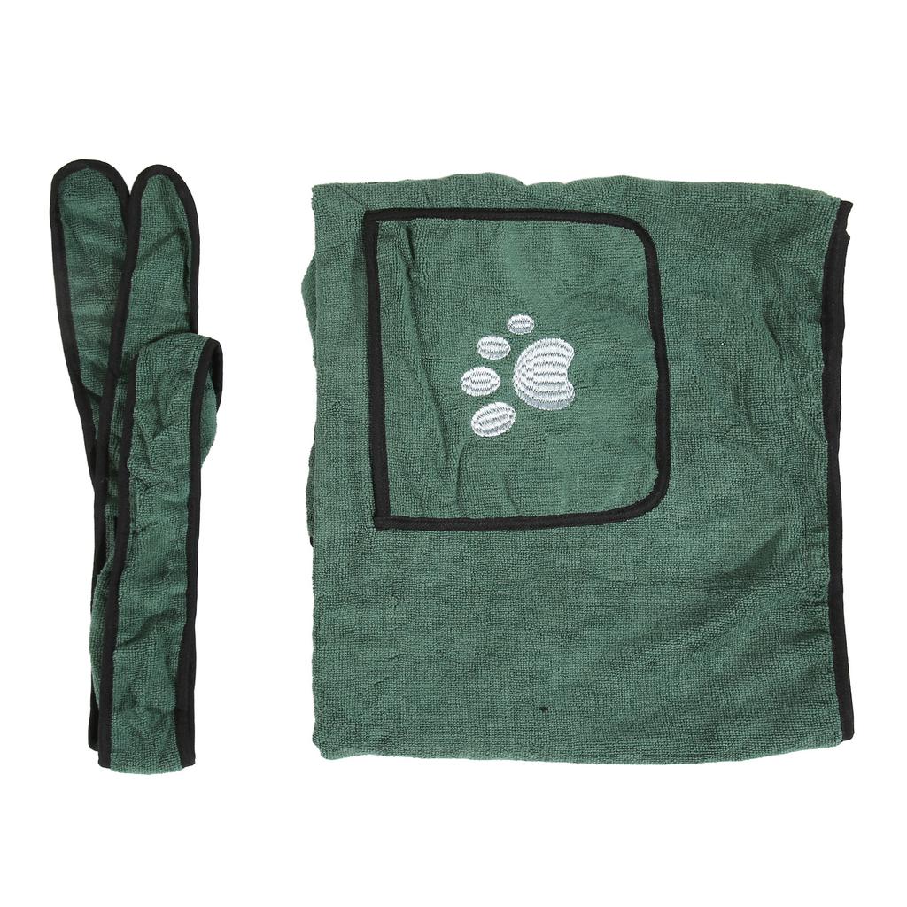 Dog Bathrobe Towel Super Absorbent Adjustable Pet Dog Drying Coat for Dog Cat Indoor Outdoor