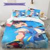 Pokémon Cartoon Pattern Bedding Home Decoration Birthday Gift (1 * duvet cover + 2 * pillowcase, without core)