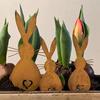 Unique Outdoor Bunnies Garden Stake Decors Perfect for Springtimes Natural Gift Stakes Perfect for Flowerbeds and Lawns