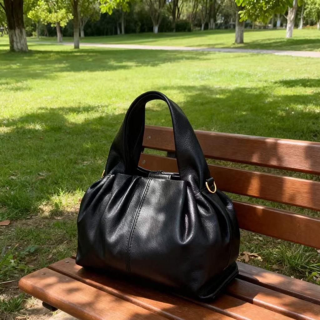 Bolsa Tote & Transversal Boling'en Luxo Couro Francês Textura Lichia para Almoço