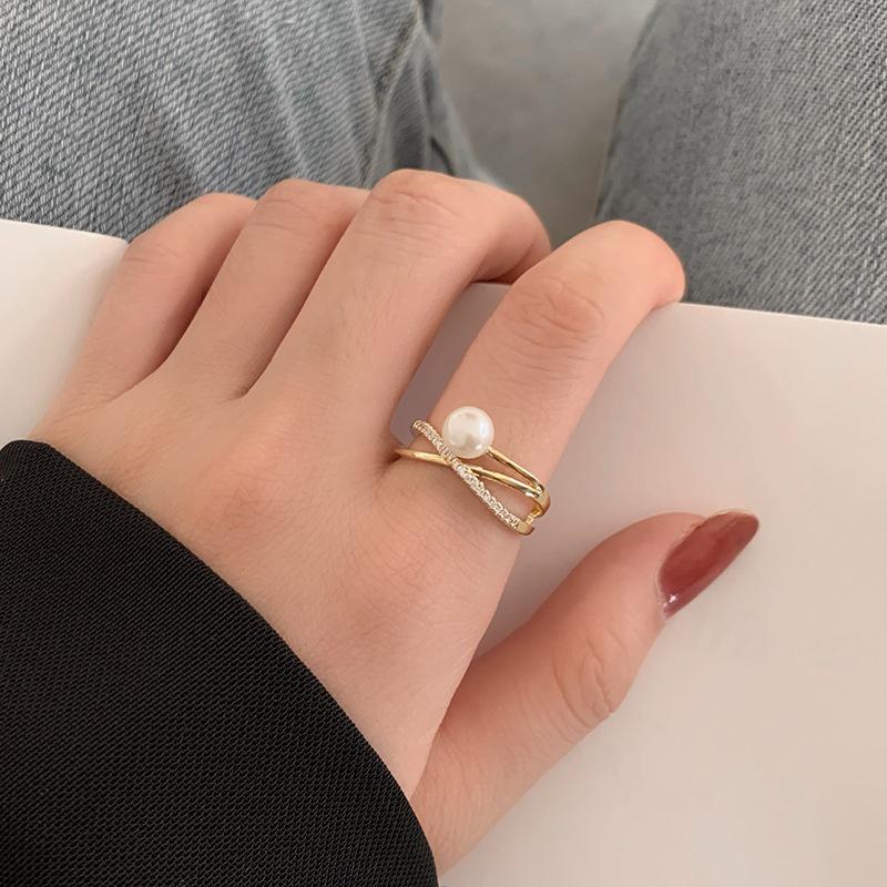 Trendy Pearl Ring: Stylish, Elegant & Unique Design for Women